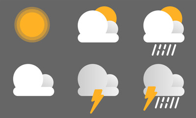 icon weather cloud rain sun