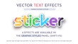 6 Paper Sticker Vector Text Effects