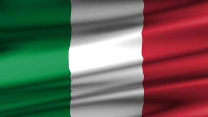 Wall Mural - italy national flag waving in the wind