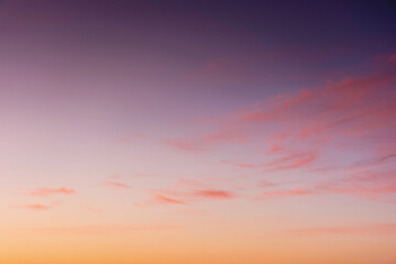 Wall Mural - clouds on the sky at twilight. beautiful nature background in colorful light at dawn