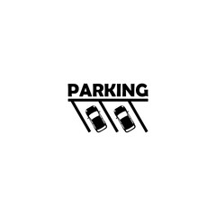 Wall Mural - Parking logo icon sign isolated on white background