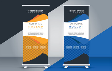  business roll up banner design display standee for presentation purpose