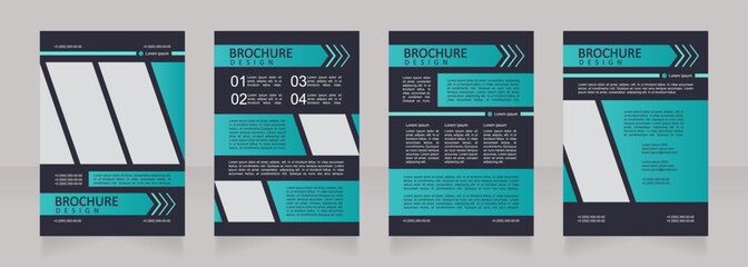 Electricity consumption calculation system blank brochure design. Template set with copy space for text. Premade corporate reports collection. Editable 4 paper pages. Calibri, Arial fonts used