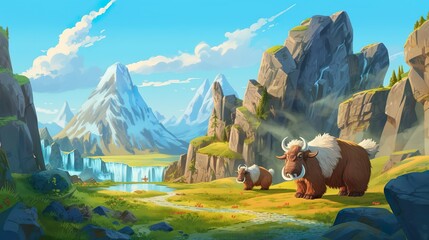 Wall Mural - abstract background mountains. breathtaking mountain scenery capturing the grandeur of nature's wond