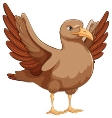 Wall Mural - brown bird ready to fly