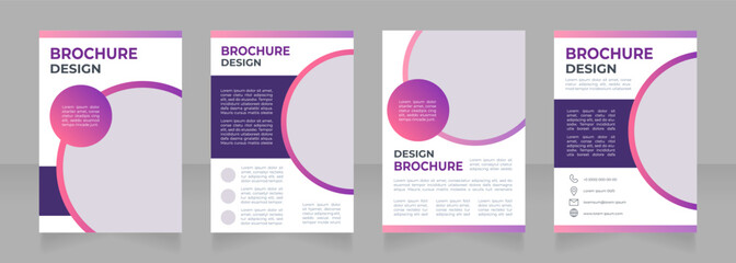 Career development in marketing blank brochure design. Occupation. Template set with copy space for text. Premade corporate reports collection. Editable 4 paper pages. Montserrat font used