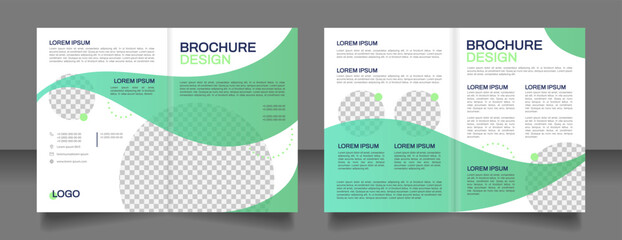 Sustainable agriculture practices blank brochure design. Template set with copy space for text. Premade corporate reports collection. Editable 4 paper pages. Arial, Archivo-Regular fonts used