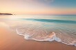 Coastal Serenity: Tranquil Beach at Dawn with Gentle Waves and Soft Sand, generative AI