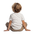 © Papugrat - child sitting on the floor isolated on transparent background cutout