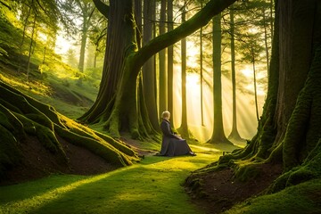 Canvas Print - morning in the forest