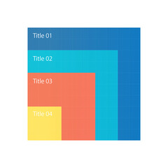 Poster - Business process related steps infographic chart design template. Entrepreneurship and management. Editable infochart with square levels. Visual data presentation. Myriad Pro-Regular font used