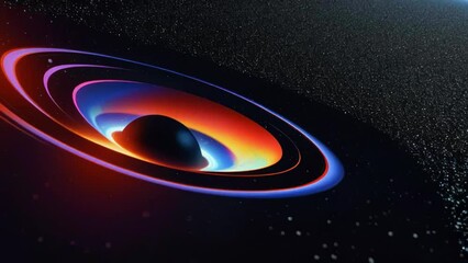 Wall Mural - a mesmerizing view of a black hole in the depths of space. generative ai