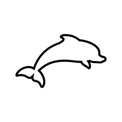 Wall Mural - Dolphin icon vector. Fish illustration sign. killer whale symbol. Sea ​​life logo.