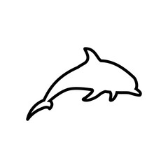 Wall Mural - dolphin icon vector. fish illustration sign. killer whale symbol. sea ​​life logo.
