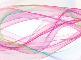 Wall Mural - abstract pink background with lines, rainbow wave on the transparent background, abstract illustration.