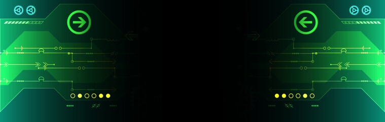 Abstract technology concept. Circuit board, high computer color background.