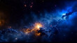 © svf74 - Space galaxy colorful nebula background, universe magic starry sky, gas cloud in deep outer cosmos.Generative AI
