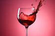 glass liquid background party drink alcohol gradient bar wine closeup red. Generative AI.