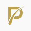 Letter P Hair Treatment Logo Vector Template. Hair Care Symbol