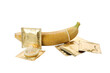 PNG, condom and  banana, isolated on white background