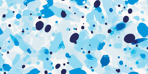 simple bright blue dot modern abstract print. creative collage seamless pattern design