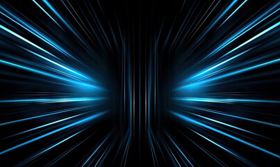 Wall Mural - laser beams on black background. motion light lines backdrop. created with generative ai tools