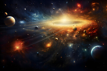 planets in space