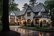 Exquisite house with an appealing exterior located in a peaceful suburban neighborhood outside of Charlotte, spanning across both North Carolina and South Carolina. The architectural design of the