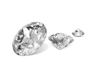 Large Clear Diamond. transparent background