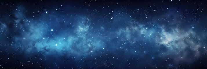 Wide blue nebula starry sky technology sci-fi background material