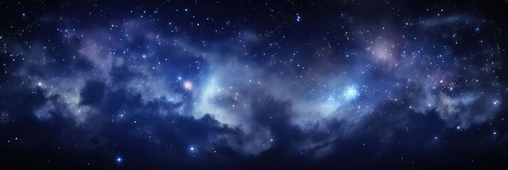 wide blue nebula starry sky technology sci-fi background material