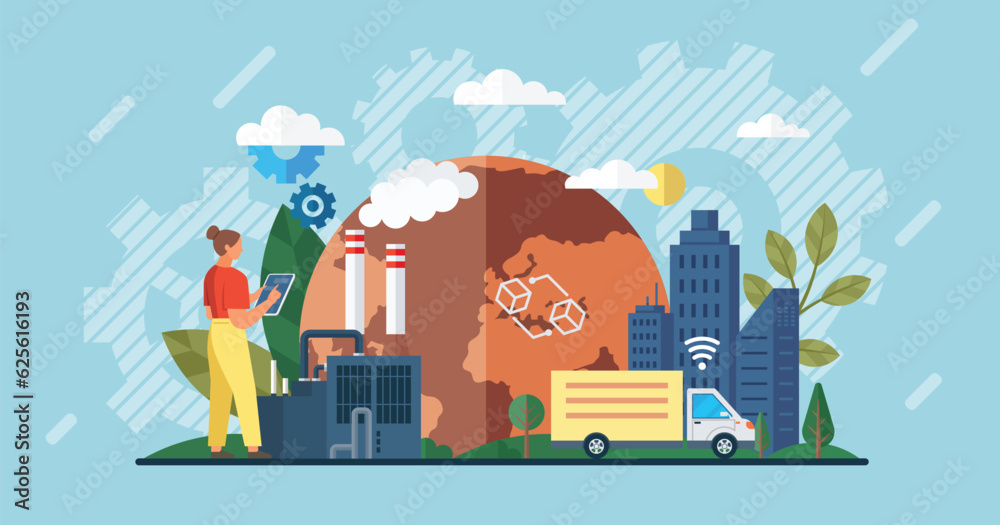 Automation business. Vector illustration. Reach target audience with ...