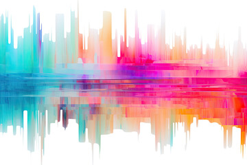 colorful abstract futuristic background, isolated on a transparent background, generative ai