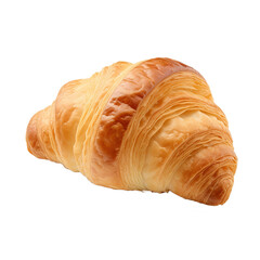 Poster - Croissant on white background. Top view.