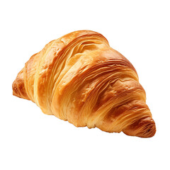 Poster - Croissant on white background. Top view.