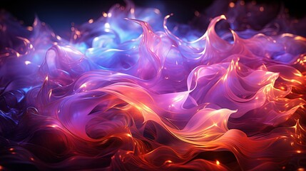 Wall Mural -  a colorful abstract background with a lot of smoke and water.  generative ai