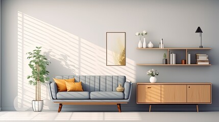 Poster - modern living room luxury sofa interior