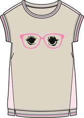 Poster - SWEAT DRESS FOR GIRLS AND WOMEN WEAR VECTOR ILLUSTRATION