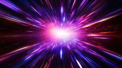 lightspeed travel background. galaxy and cosmos exploration. generative ai
