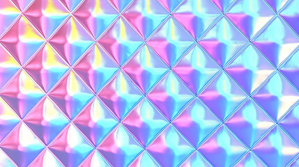 Poster - Seamless iridescent pastel diamond etched frosted privacy glass background texture. Generative Ai