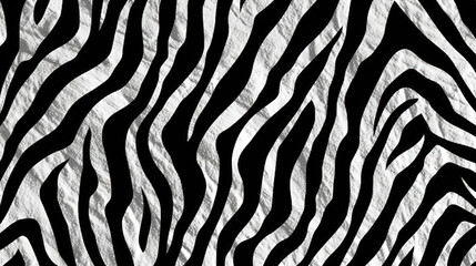 Seamless hand painted zebra skin stripe pattern. Generative Ai