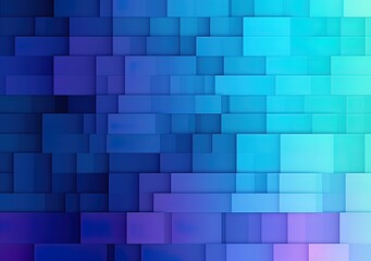 Wall Mural - Abstract digital, vibrant pattern with squares, lines, rectangles. Business card. Blue, lime green, violet, purple stripes for a technology glowing pattern. Light texture for science and research.