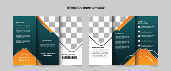 Wall Mural - creative business trifold brochure template