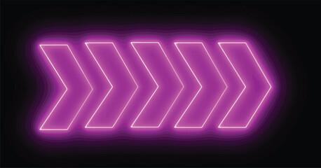 Poster - Colorful and shining neon arrows and light sign. Set of bright neon vector arrows. Arrows icon. Arrow vector icon. Arrows vector collection