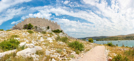 Wall Mural - The Wall of Oštrica (Bedem Grebastica) grebastica in the state of Šibenik-Knin Croatia