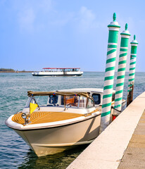 Wall Mural - typical motorboat in venice - italy