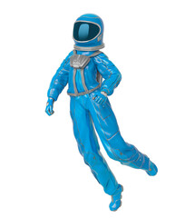 Wall Mural - astronaut girl is walking on space