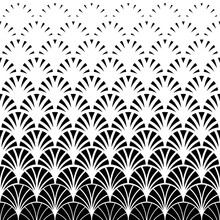 Art Deco Pattern. Geometric Peacock Background. Аlowers Design For Prints. Geometry Modern Ornament. Scrolls Lattice. China Ethnic Style. Scale Motive. Peacocks Abstract Texture. Vector Illustration