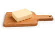 © Pixel-Shot - Wooden board with fresh butter on white background
