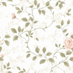 Gentle Rose flower Seamless pattern texture. Happy mother day, woman’s day, girls birthday, Valentine’s day design. Gift box wrapping paper, textile, bed linen or dress print. Floral AI illustration.